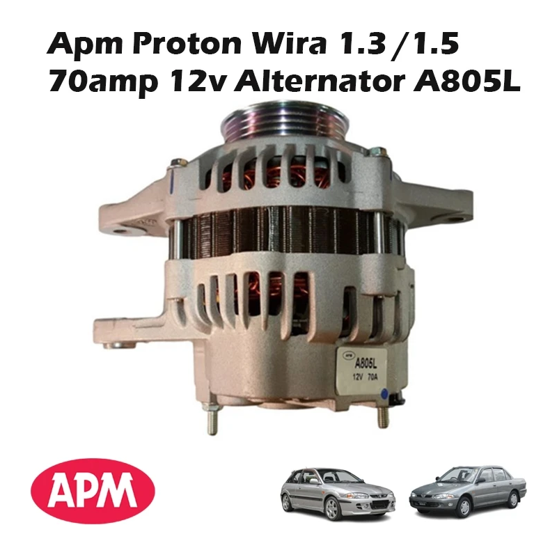 Original Apm Proton Wira 1.3 /1.5 70amp 12v Alternator A805L