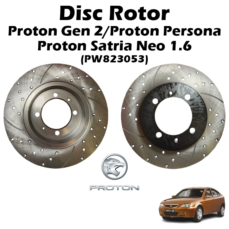 Proton Gen 2 Proton Persona Proton Satria Neo 1.6 Rear Disc Rotor (PW823053) (Performance Type Japan)