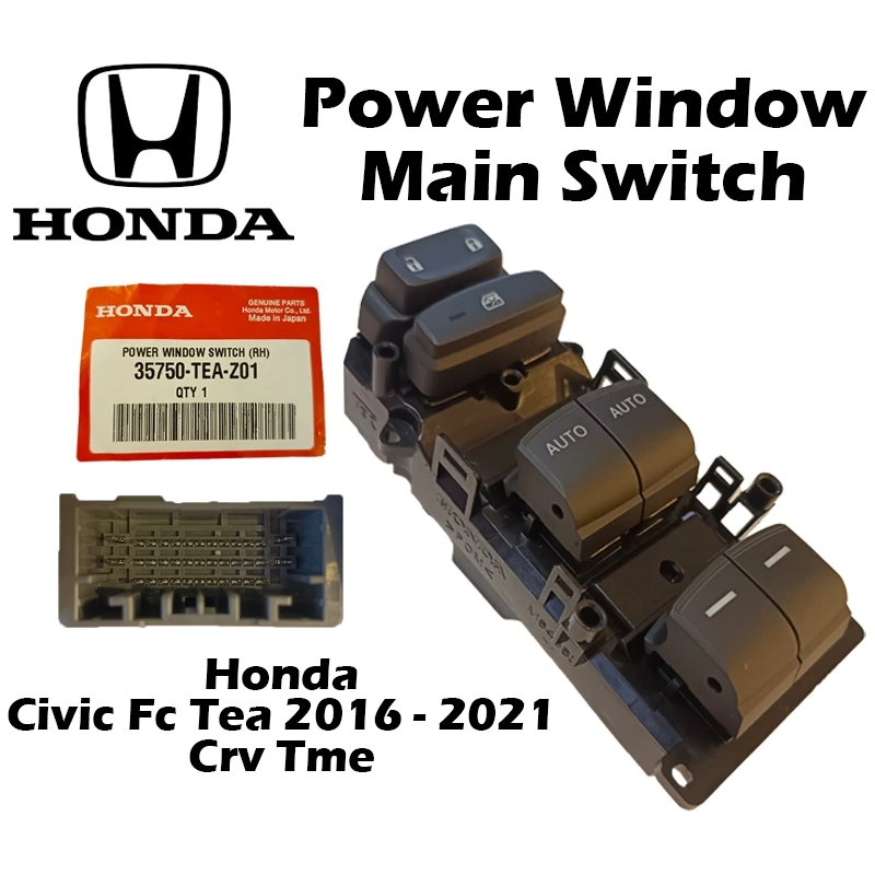 Honda Civic Tea Fc 2016 - 2021 Crv Tme Power Window Main Switch Driver Side Suis Cermin Master Switch