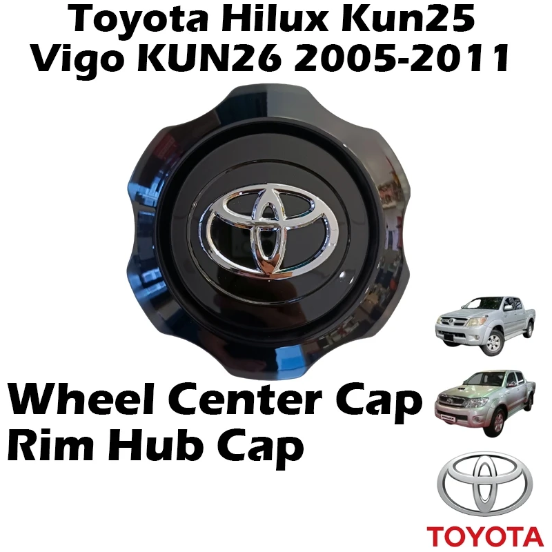 Toyota Hilux Kun25 Vigo KUN26 2005-2011 Sport Rim Wheel Cap / Wheel Hub Cap 42603-0K060 (Black)
