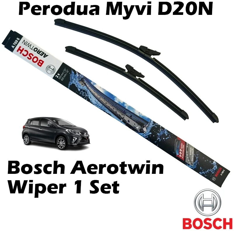 Bosch Aerotwin Plus (Denso Top Lock) Wiper Set for Perodua Myvi D20N , year 2018 - present