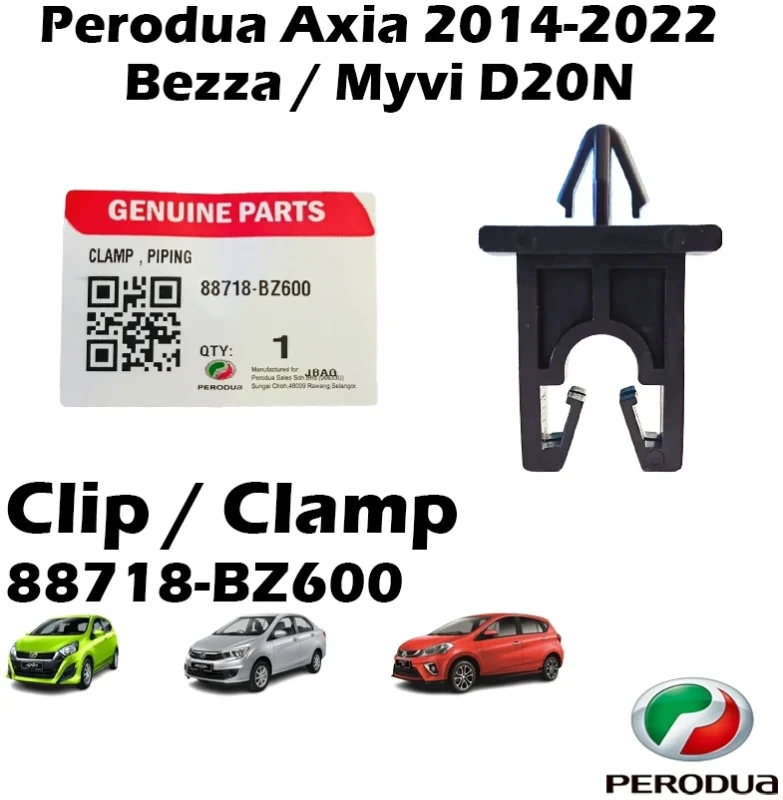 Original Perodua Axia 2014-2022 Bezza Myvi D20N Air Cond Pipe Clip Power Steering Clip Oil Cooler Pipe Clamp 88718-BZ600