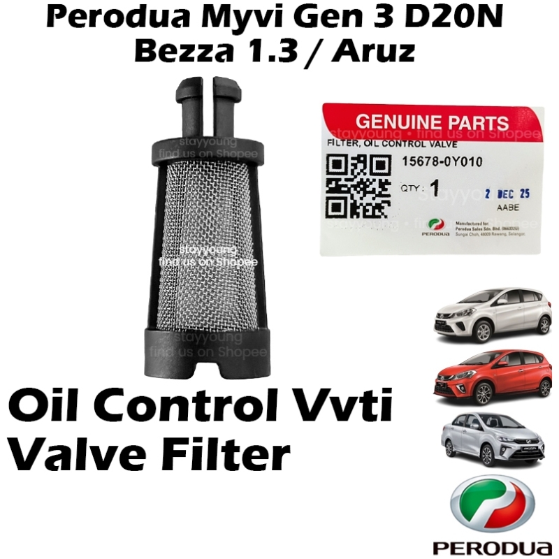 Original Perodua Myvi Gen 3 D20N / Bezza 1.3 / Aruz Oil Control VVTI Valve Filter 15678-0Y010