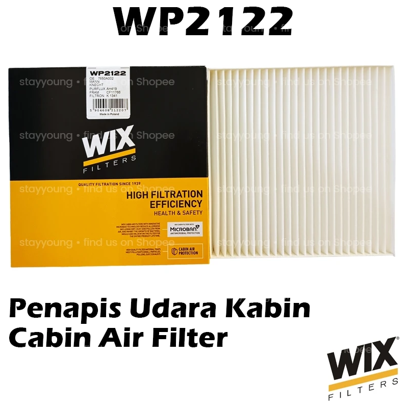 WIX BY MANN And HUMMEL Cabin Air Filter WP2122 For Mitsubishi Mirage, Attrage, Xpander