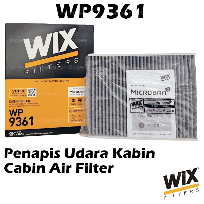 WIX BY MANN And HUMMEL Activated Carbon Cabin Air Filter WP9361 For Ford EcoSport / Fiesta MK7