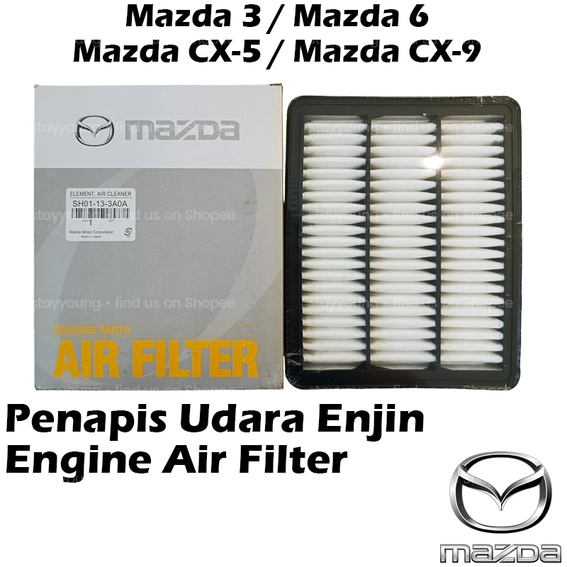 Mazda 3 2.2 (Diesel), Mazda 6 2.2 (Diesel) (2013-2018), Mazda CX-5 2.2, Mazda CX-9 2.5 Engine Air Filter SH01-13-3A0A