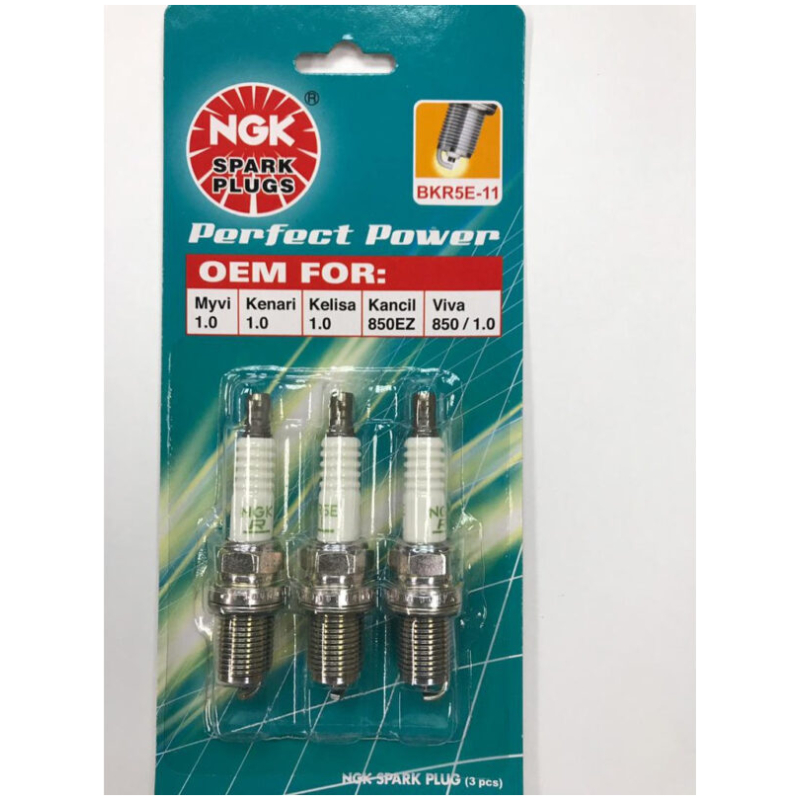 NGK BKR5E-11 Spark Plug For Perodua Myvi 1.0 Kancil 850 Kelisa Kenari 1.0cc Viva 660 850 1.0 Genuine