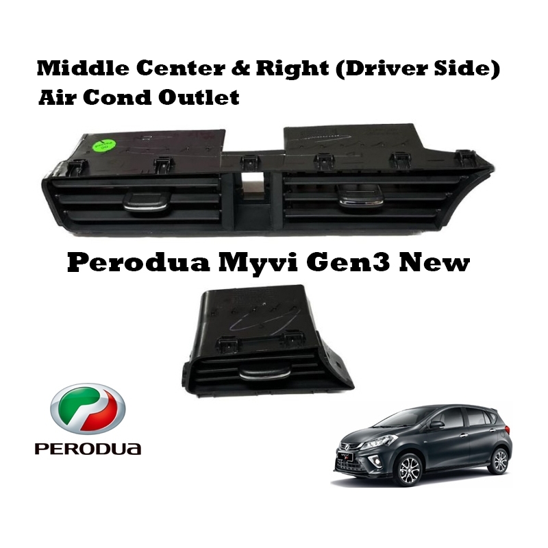 Original Perodua Geniune Myvi Gen3 New 2018-2022 Middle Center & Right (Driver Side) Air Cond Outlet