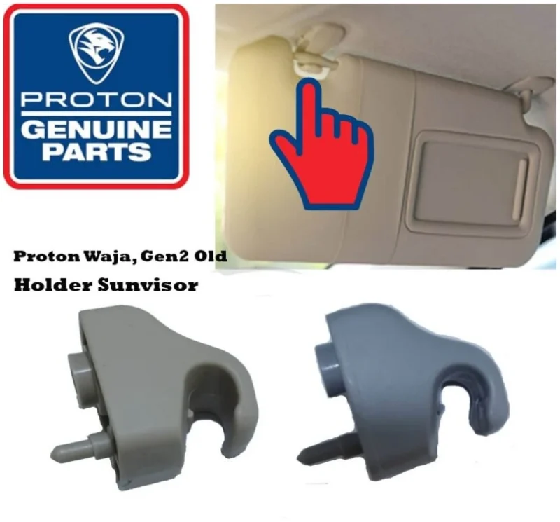 Original Proton Geniune Waja GEN2 Old , Persona , Satria Neo , Exora & Preve Holder Sunvisor (Light Beige &Light Grey)
