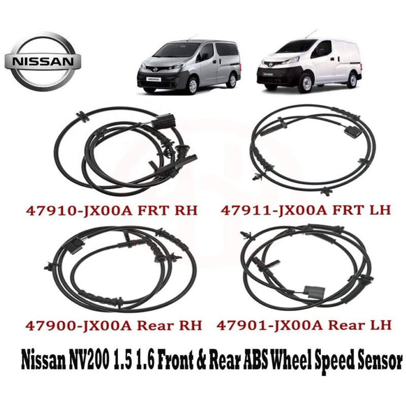 Nissan NV200 / Evalia M20M 1.5 1.6 Front & Rear ABS Wheel Speed Sensor Speed Sensor Oem