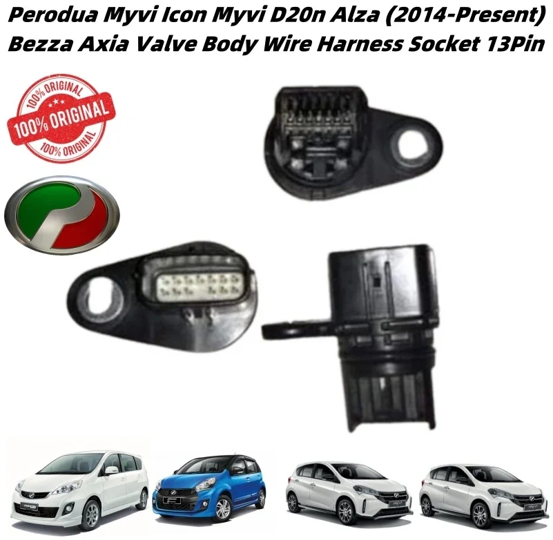 Perodua Myvi Icon Myvi D20n Alza (2014-Present) Bezza Axia Valve Body Wire Harness Socket 13Pin