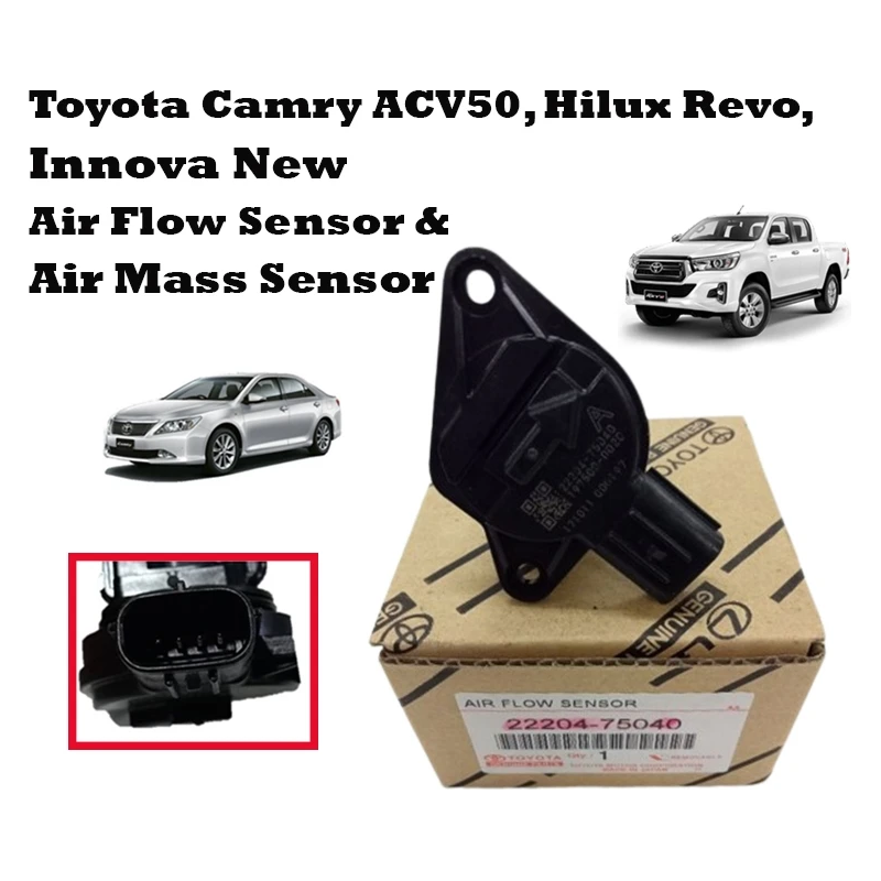 Toyota Camry ACV50, Innova New, Hilux Revo Air Flow Sensor & Air Mass Sensor