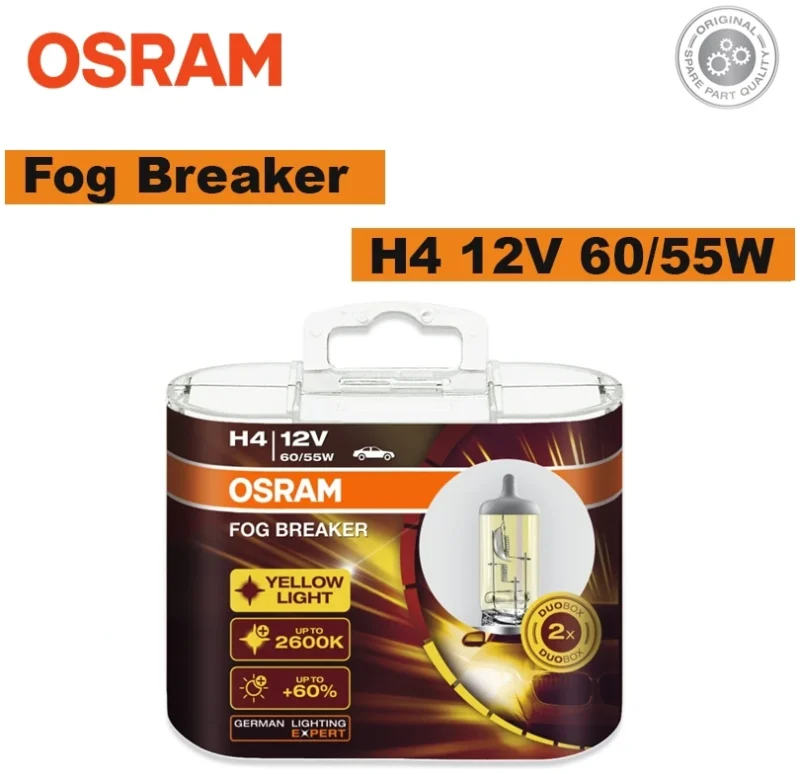 62193FBR-HCB Osram H4 12V 60/55W P43T Fog Breaker Bulb