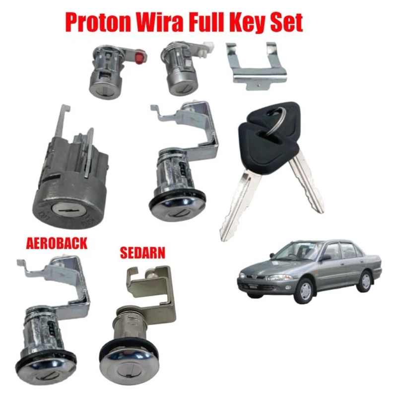 PROTON WIRA SEDAN / AEROBACK KEY LOCK FULL SET