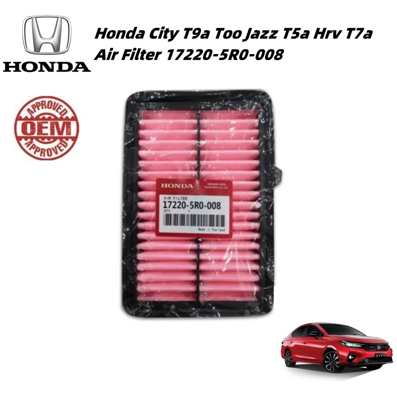 Honda City T9a Hybrid Too Jazz T5a Hrv T7a Air Filter 17220-5R0-008