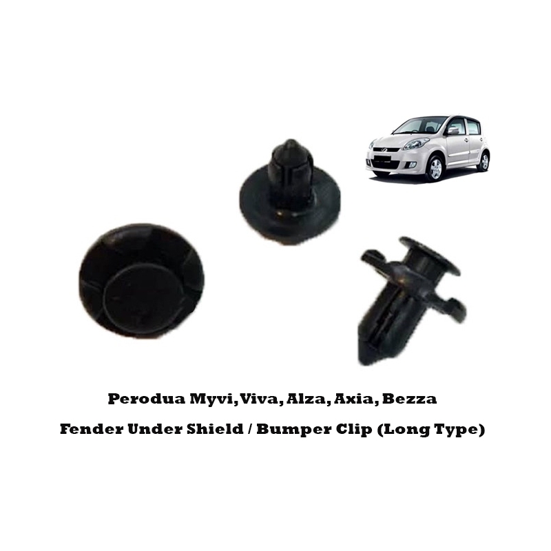 Perodua Myvi, Viva, Lagi Best, Alza, Axia, Bezza & Icon Fender Under Shield Clip/Bumper Clip (Long Type)