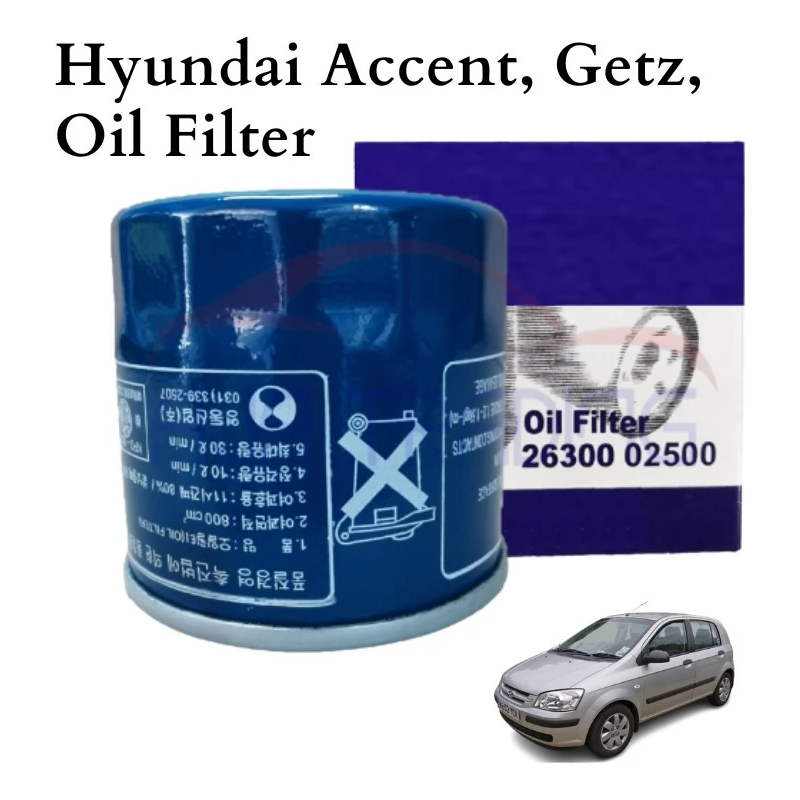 Hyundai Accent, Getz, Oil Filter 26300-02500