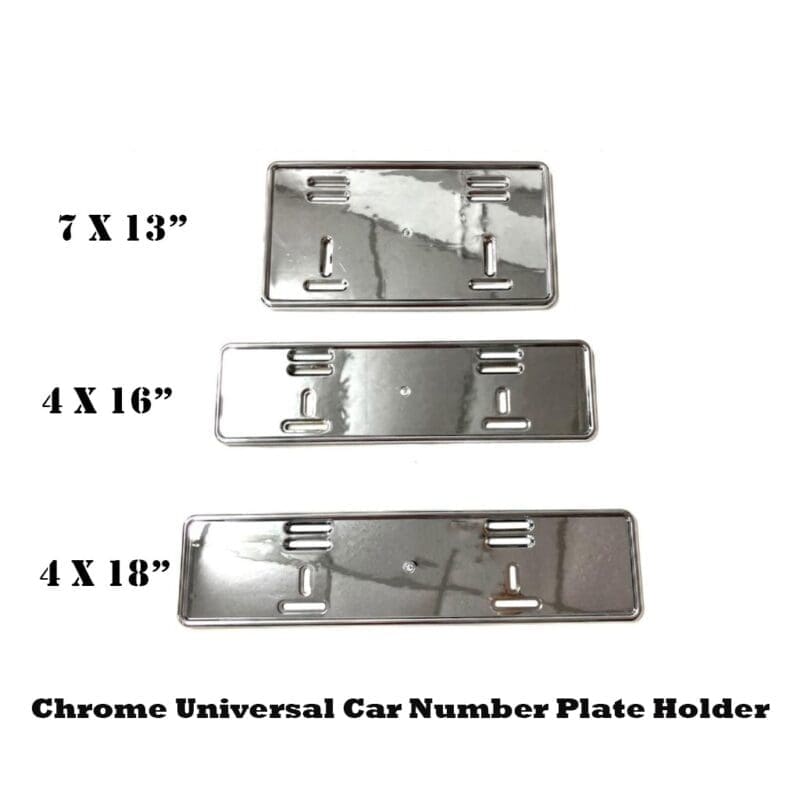 Chrome Universal Car Number Plate Holder