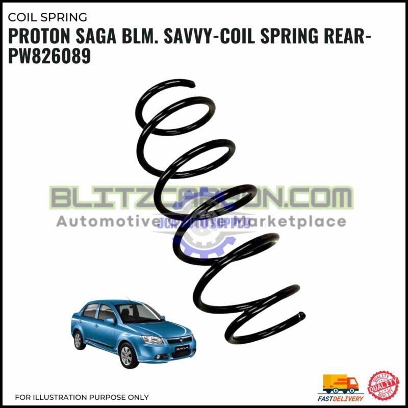 Coil Spring Rear-Proton Saga BLM. Savvy-PW826089