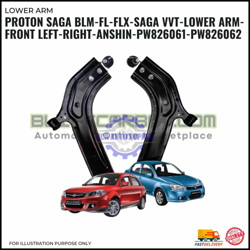 Proton Saga BLM-FL-FLX-Saga VVT-Lower Arm-Front Left-Right-Anshin-PW826061-PW826062