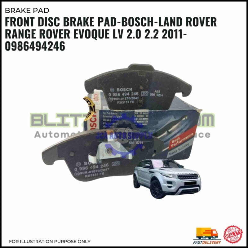 Bosch front brake pads for Land Rover Range Rover Evoque LV 2.0 2.2 2011-2019