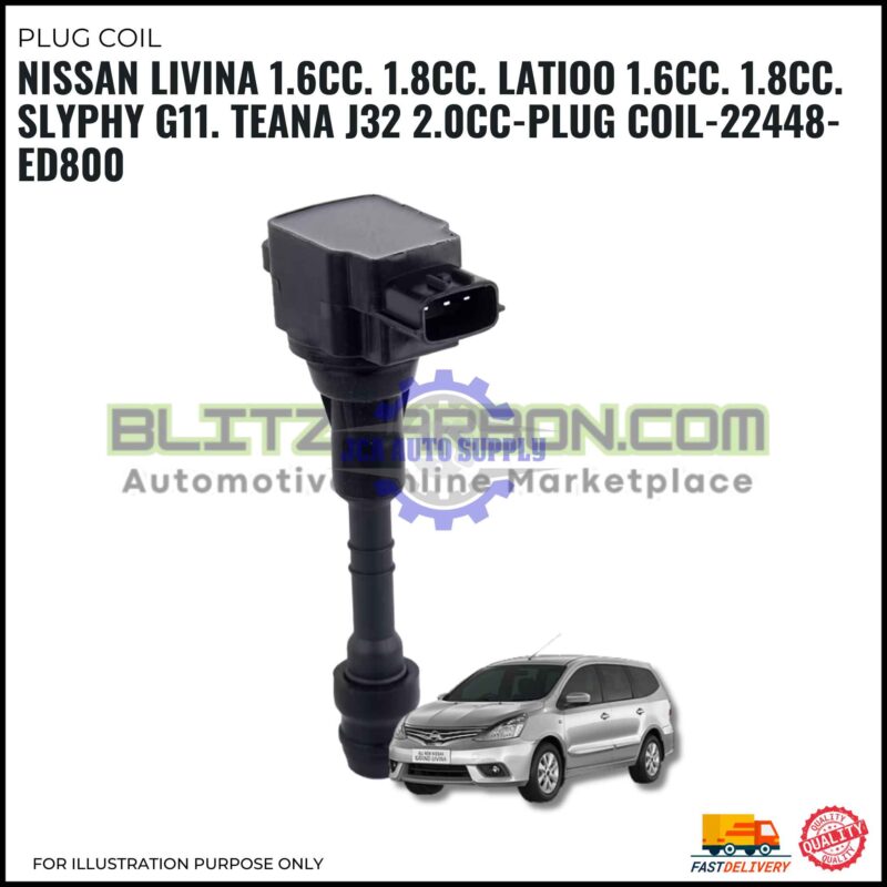 Ignition Coil-Nissan Livina 1.6cc 1.8cc-Latio 1.6cc 1.8cc-Sylphy G11-Teana J32 2.0cc-22448-ED800