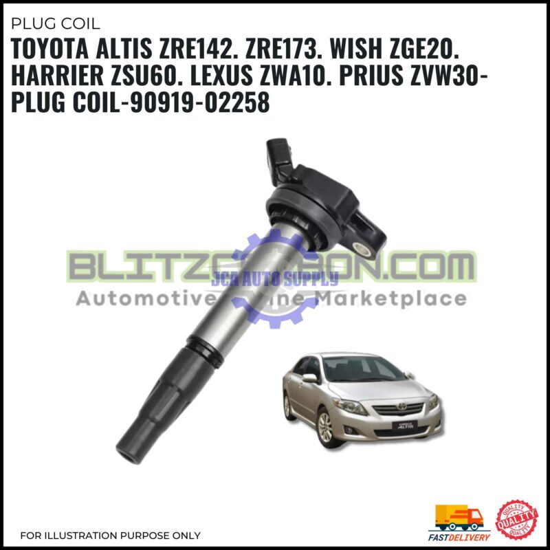 Ignition Coil-Toyota Altis ZRE142-ZRE173-Wish ZGE20-Harrier ZSU60-Lexus ZWA10-Prius ZVW30-90919-02258