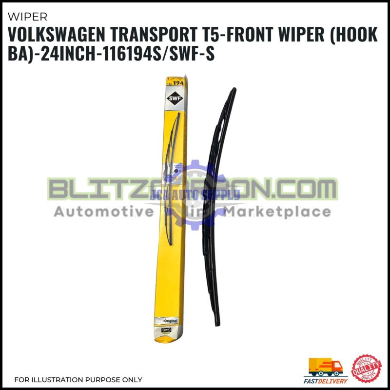 Front Wiper (Hook BA)-VolkswagenTransporter T5-24 Inch-116194SSWF-S
