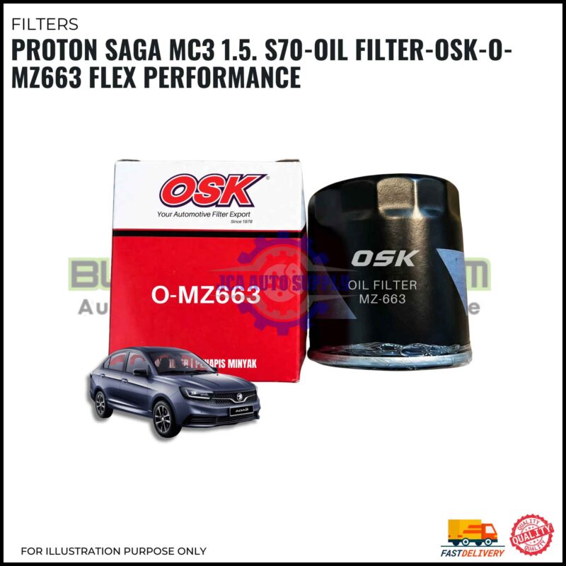 Oil Filter-Proton Saga MC3 1.5cc-S70 New-O-MZ663